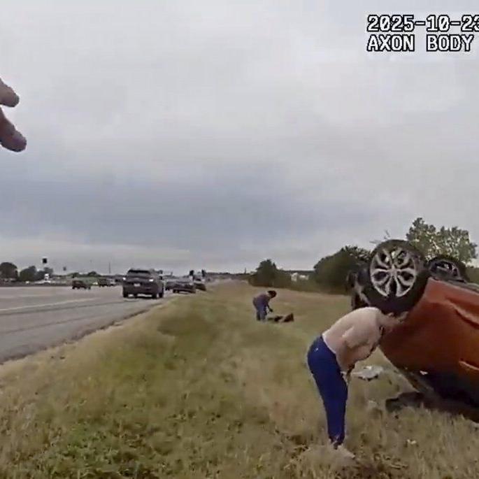 Video shows dramatic rescue of baby pinned under overturned car in Texas